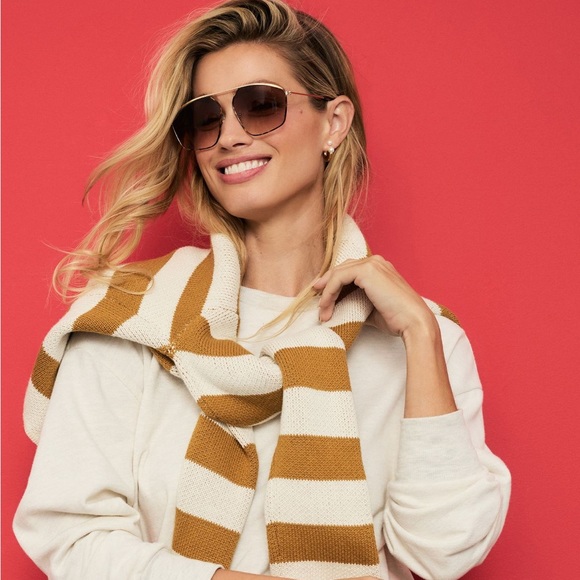 NWT Anthropologie - Geometric Aviator Sunglasses - Picture 2 of 5